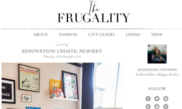 Lifestyle blog The Frugality announces update 